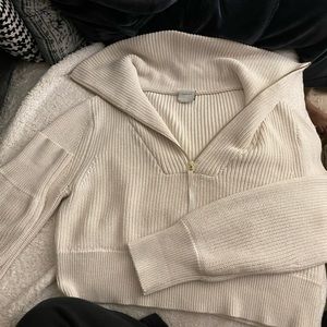 NWOT Varley Mentone Half Zip in Egret